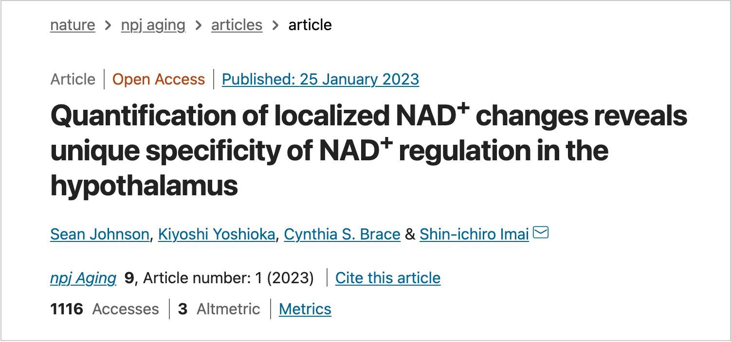 Quantification oflocalized NAD+ changes revealsunique specificity of NAD+ regulation in thehypothalamus